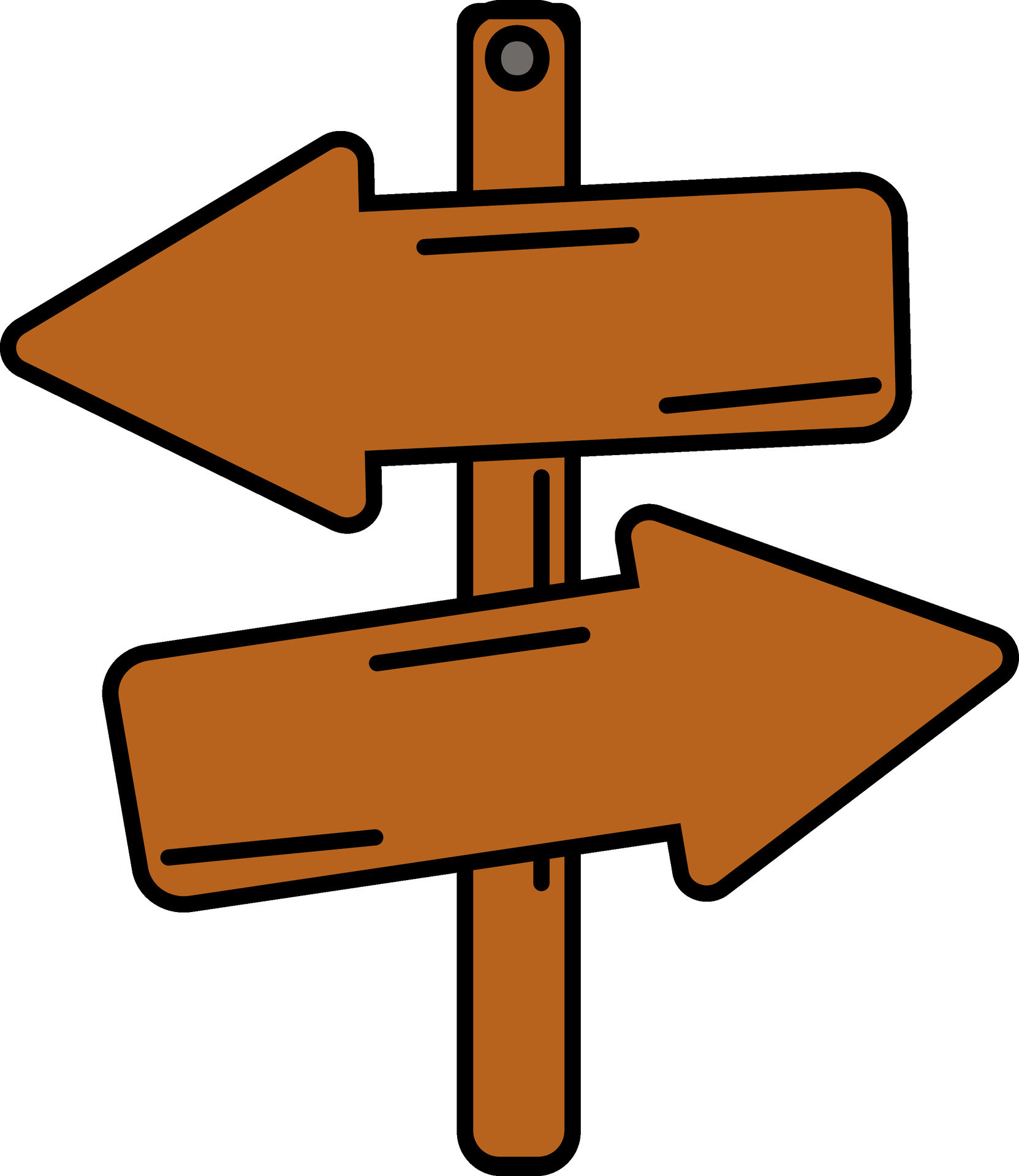 Direction Sign Board Icon In Brown Color. 25075752 Vector Art at Vecteezy