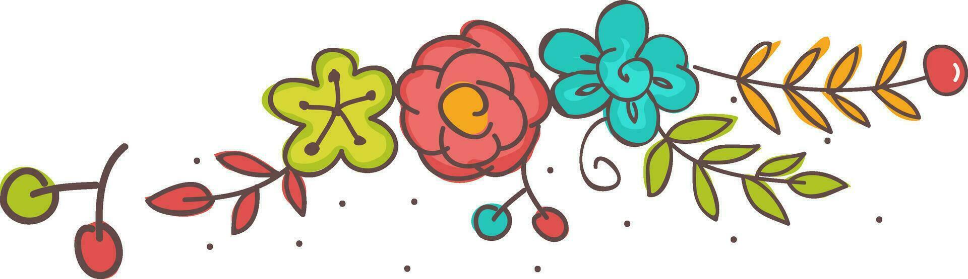 Illustration of beautiful flowers. vector