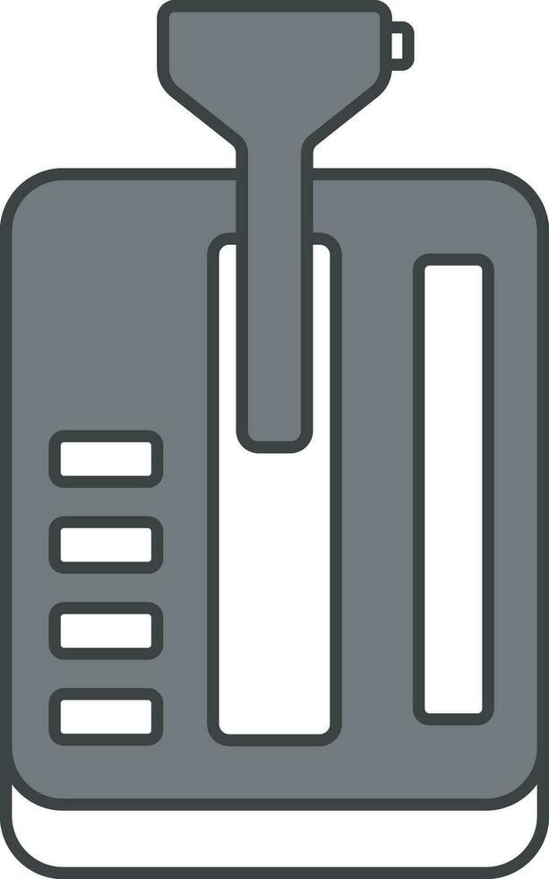 Automatic Gear Change Icon In Gray And White Color. vector