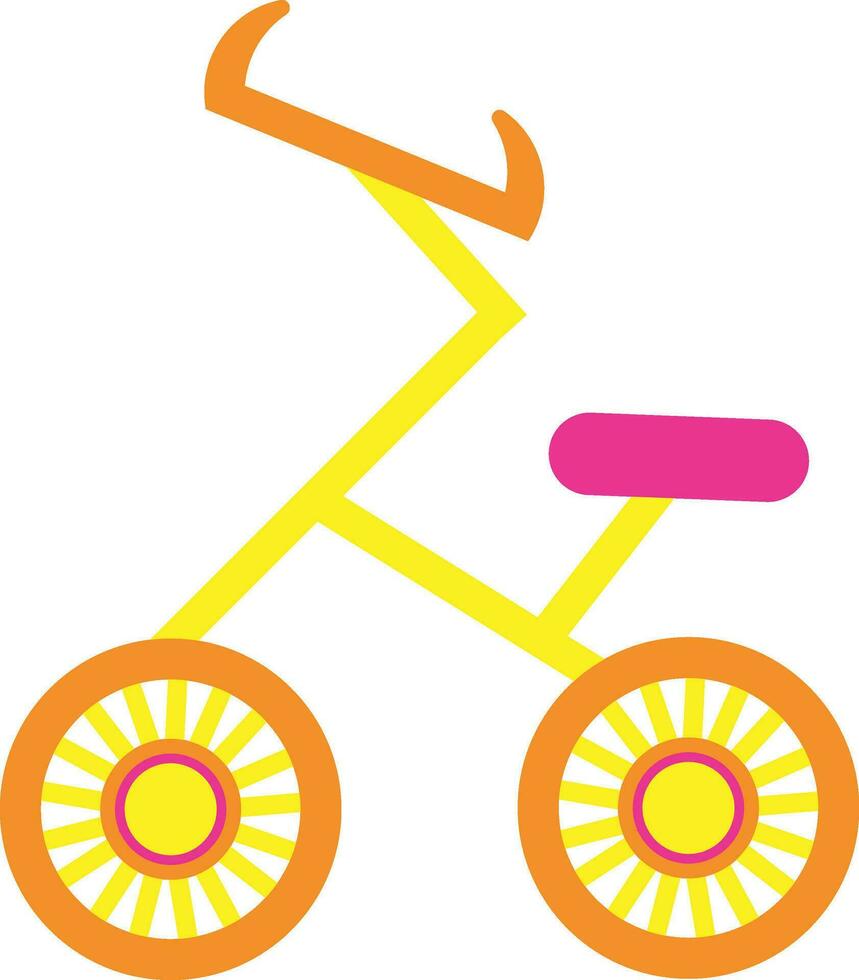 Bicycle in flat style. vector
