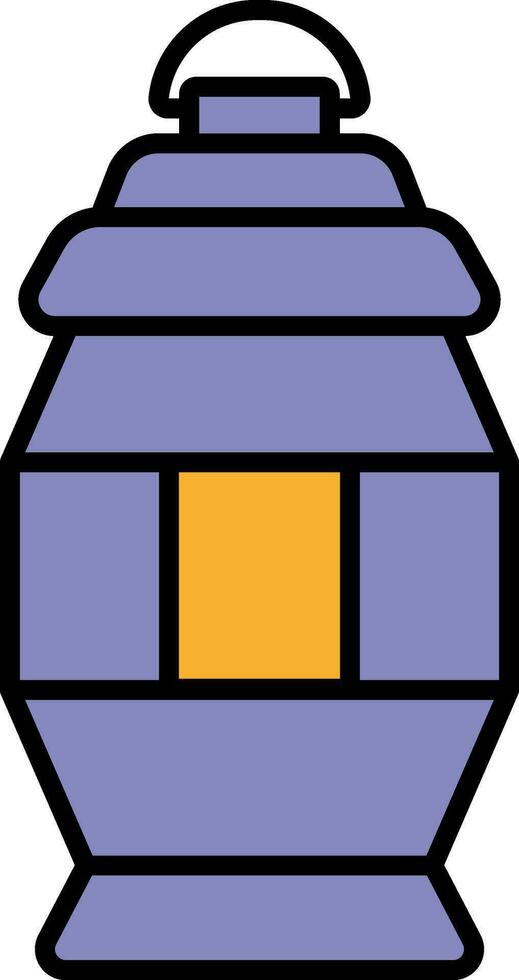 Isolated Lantern or Lamp Icon in Flat Style. vector