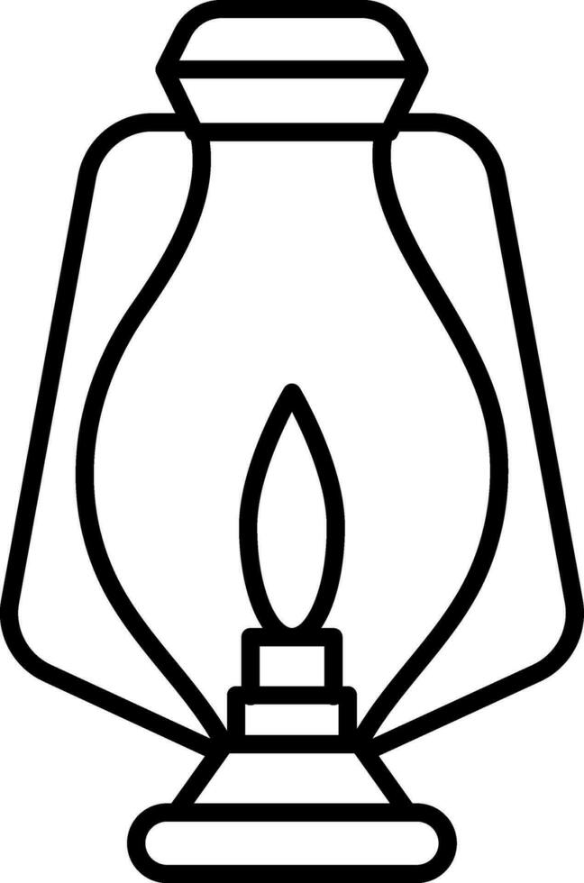 Vector illustration of Lamp Icon in Thin Line Art.