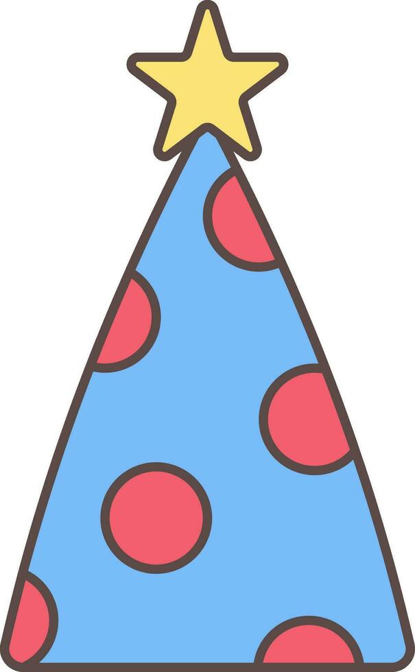 Polka Print Party Hat Colorful Icon. vector