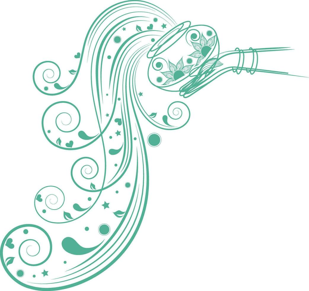 Zodiac sign of aquarius in floral design. vector