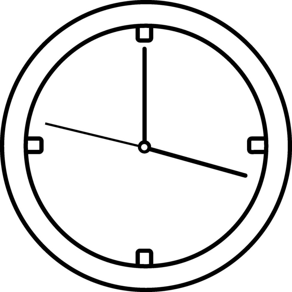 Isolated icon of Clock in flat style. vector