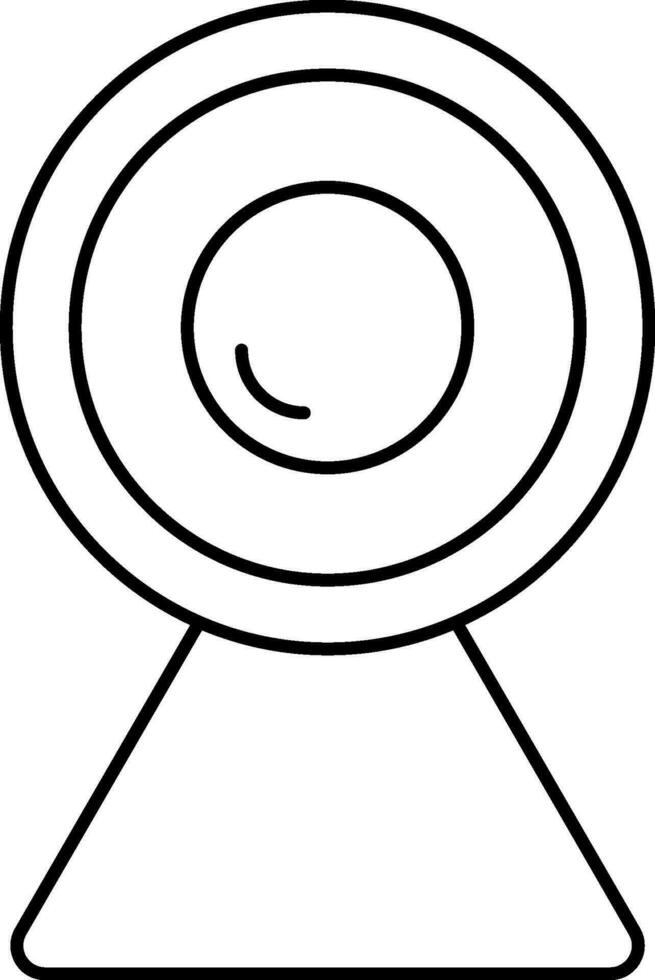 Web camera icon in line art. vector