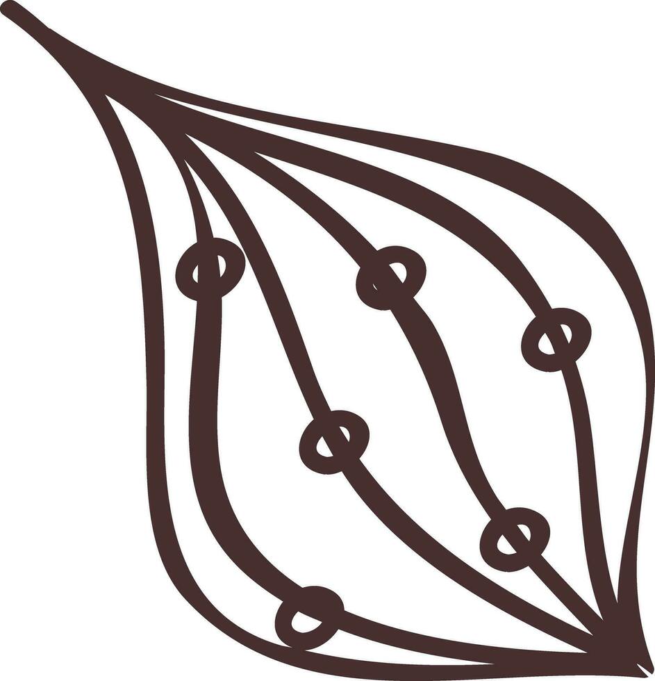 Brown leaf in flat style. 25076184 Vector Art at Vecteezy