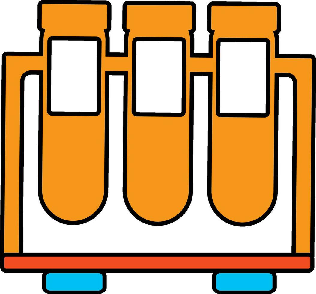Flat style illustration of test tubes. vector