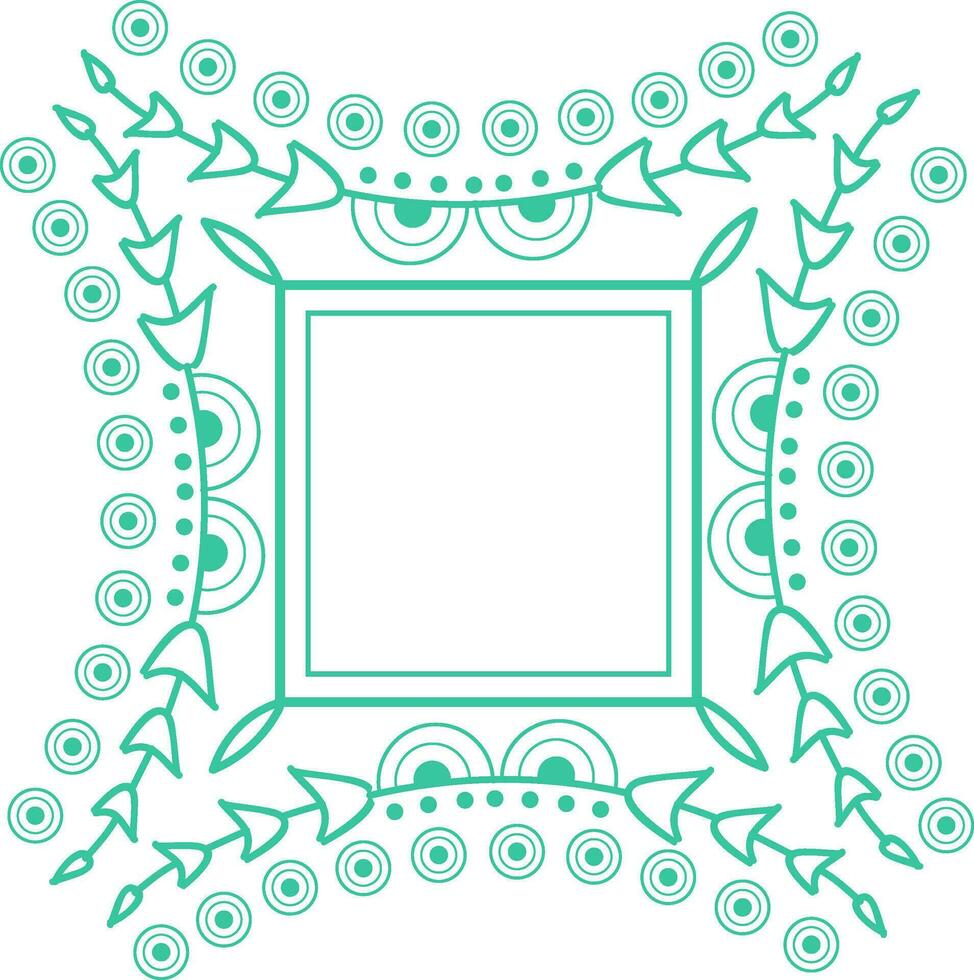 Creative frame with floral ornaments. vector