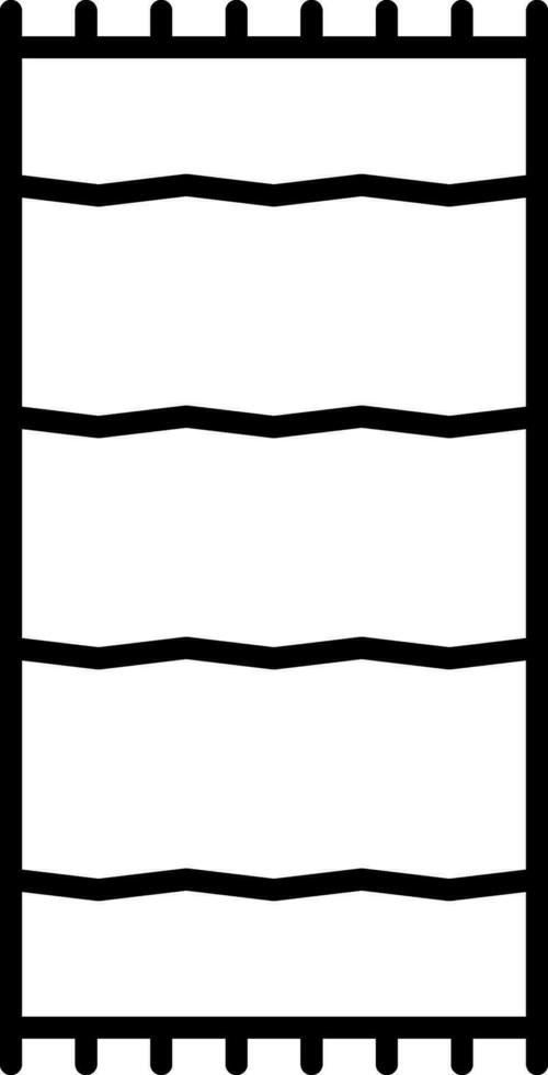 Flat style Mat icon in line art. vector