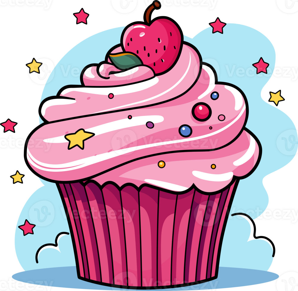 Sweet Cupcake Vector Illustration EPS10 png