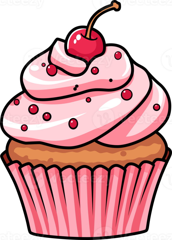 Sweet Cupcake Vector Illustration EPS10 png