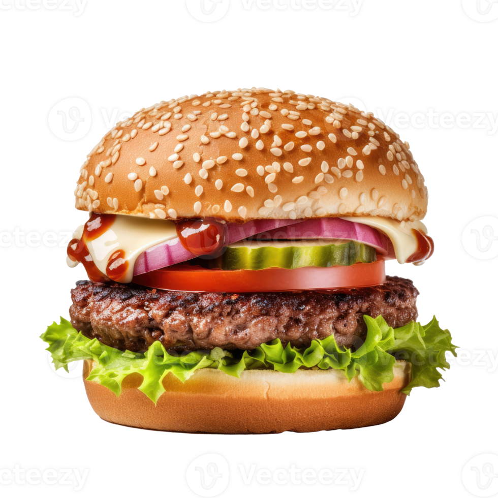 Beef burger isolated. Illustration 25076485 PNG