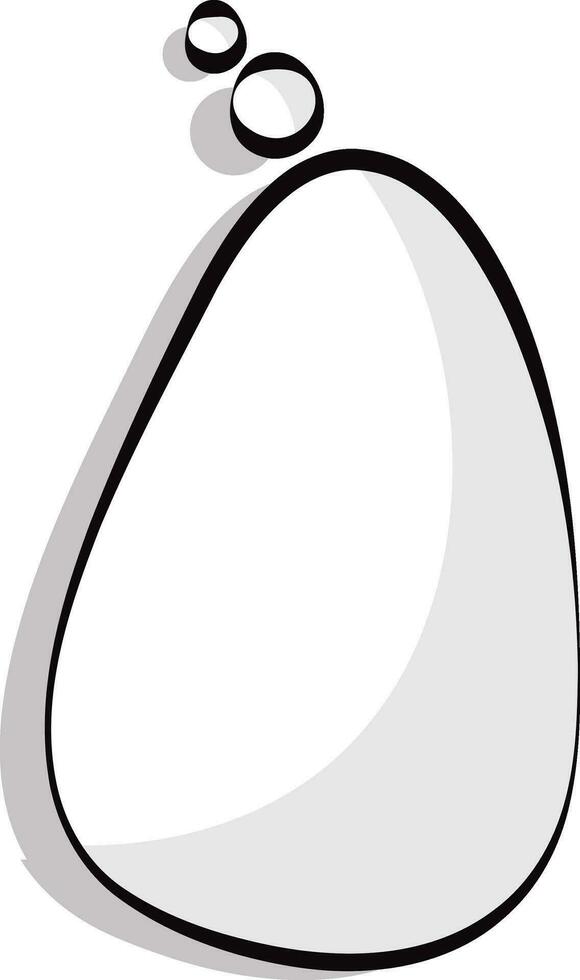 Blank speech bubble in pop art style. vector