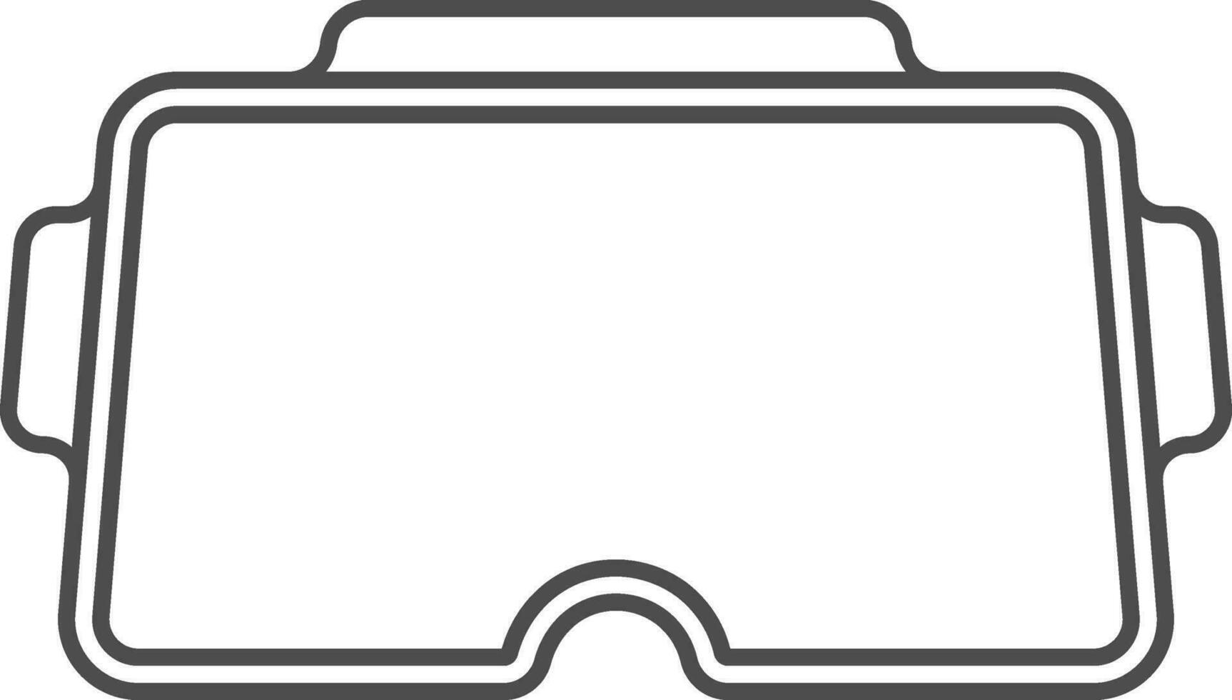 Illustration Of Safety Glass Icon In Line Art. vector