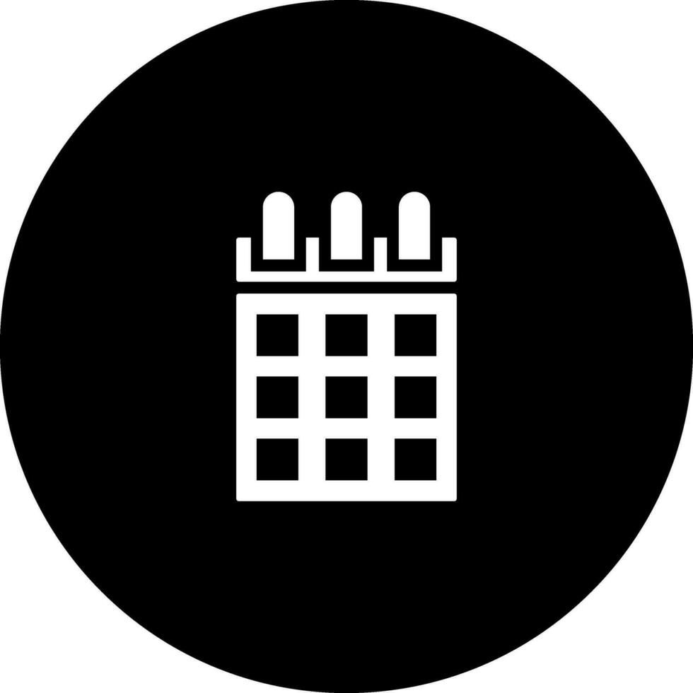 Flat style calendar icon in black and white color. vector