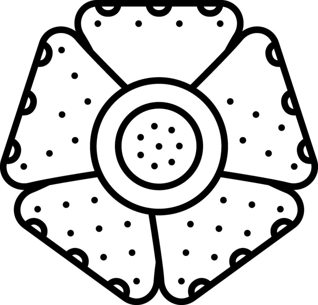 negro Delgado línea rafflesia flor icono en plano estilo. vector