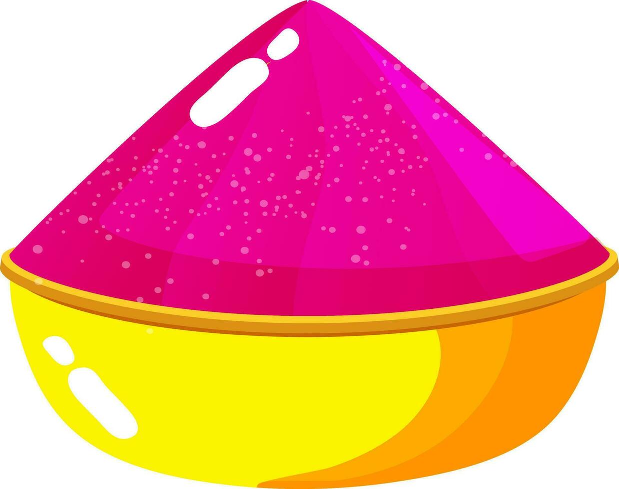 Pink Dry Powder Bowl Flat Vector. vector