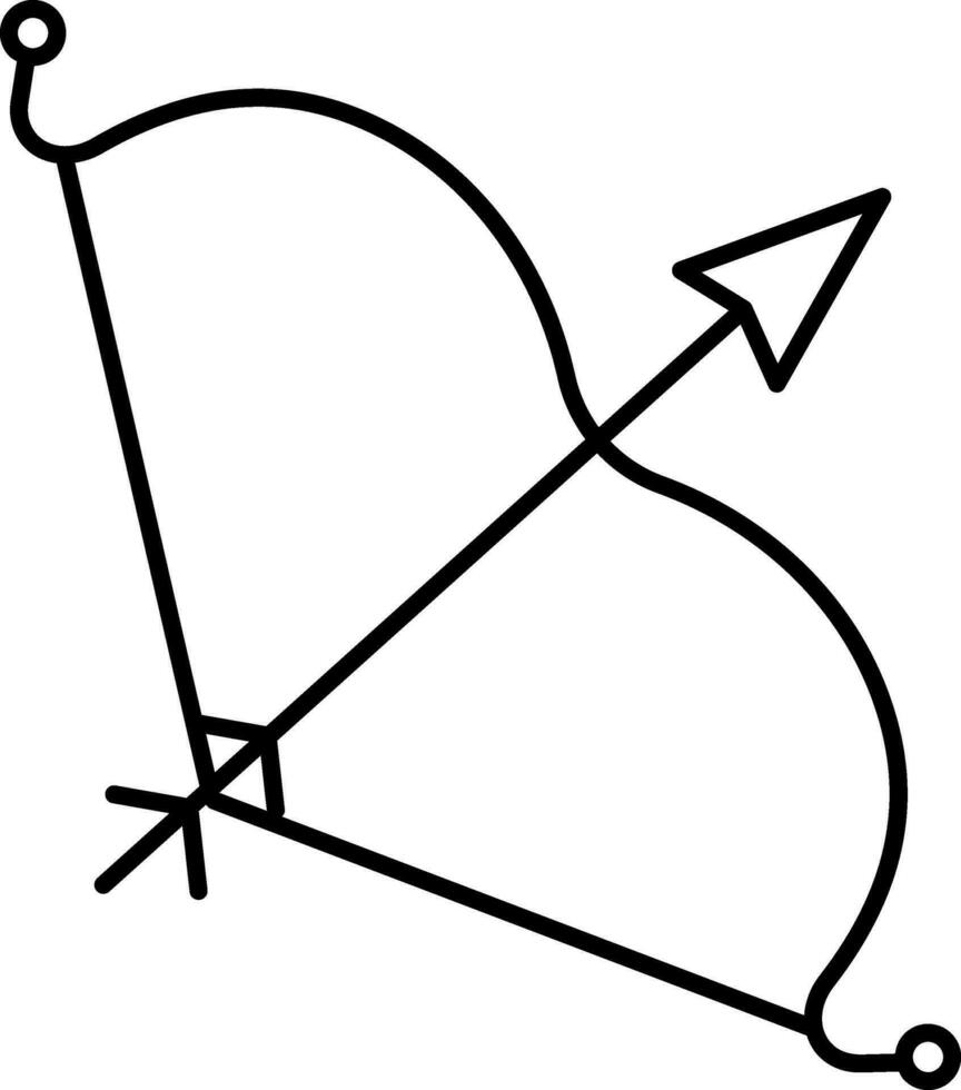 Sagittarius Icon Or Symbol In Line Art. vector