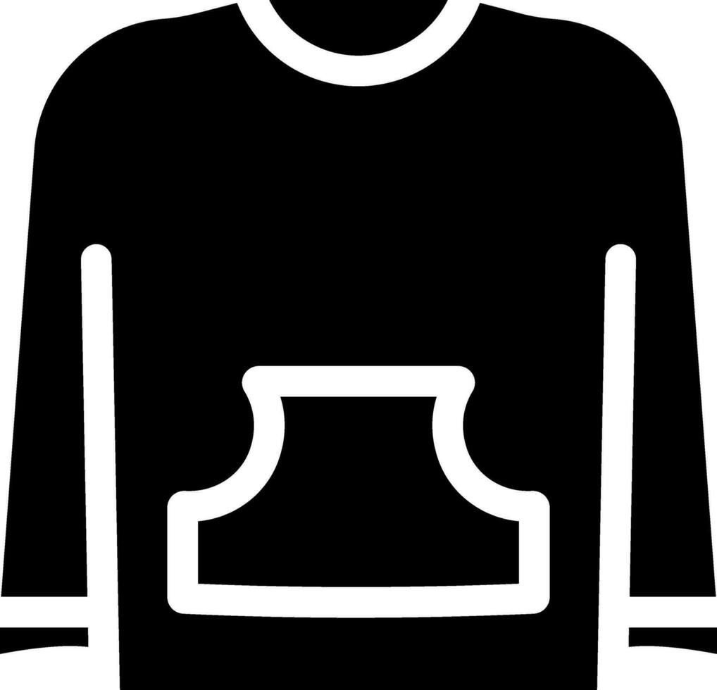 black and white Color Sweater Or Jacket In Flat Style. vector