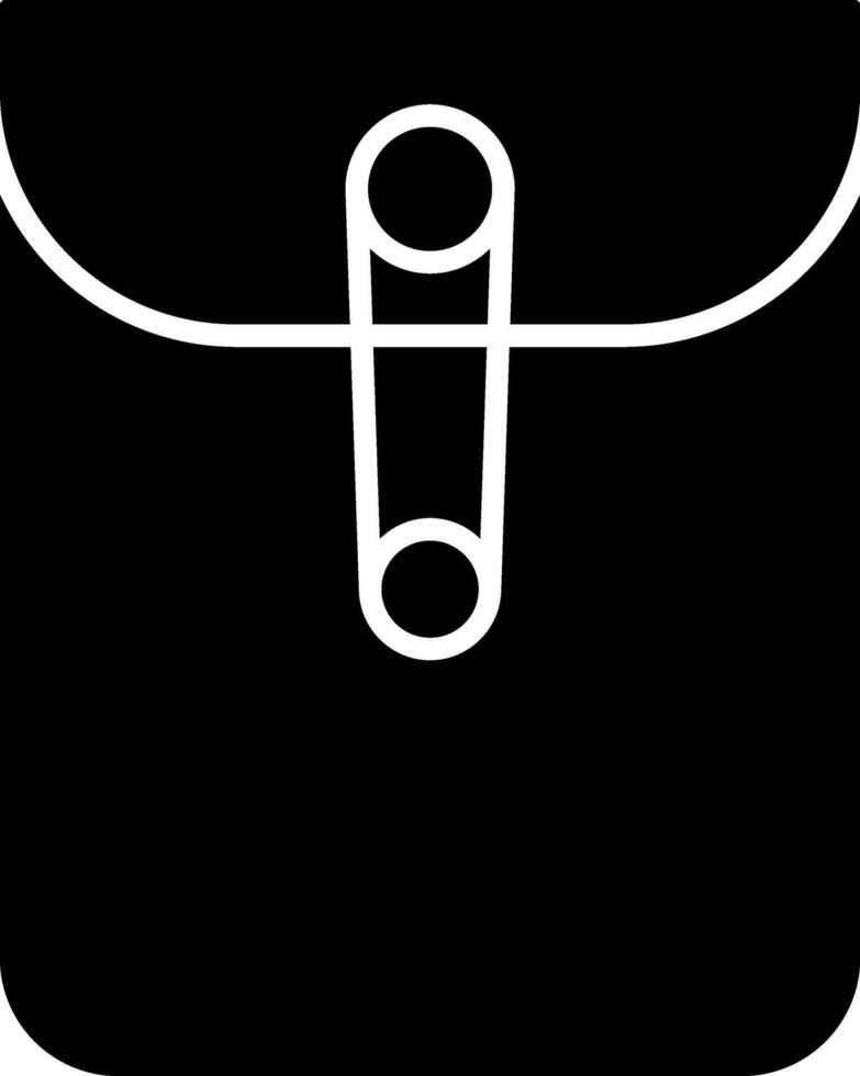 Large Envelope Icon In black and white Color. vector