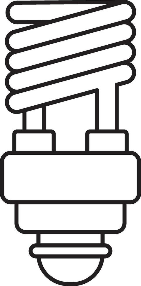 Vector Illustration Of Spiral Bulb.