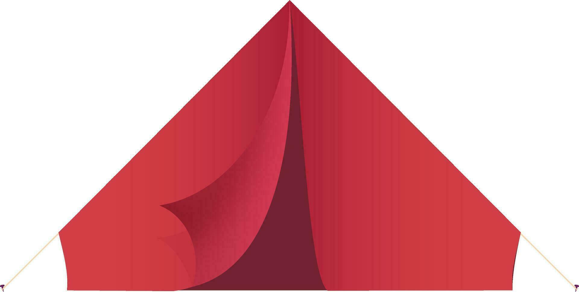 Red Tent Element On White Background. vector