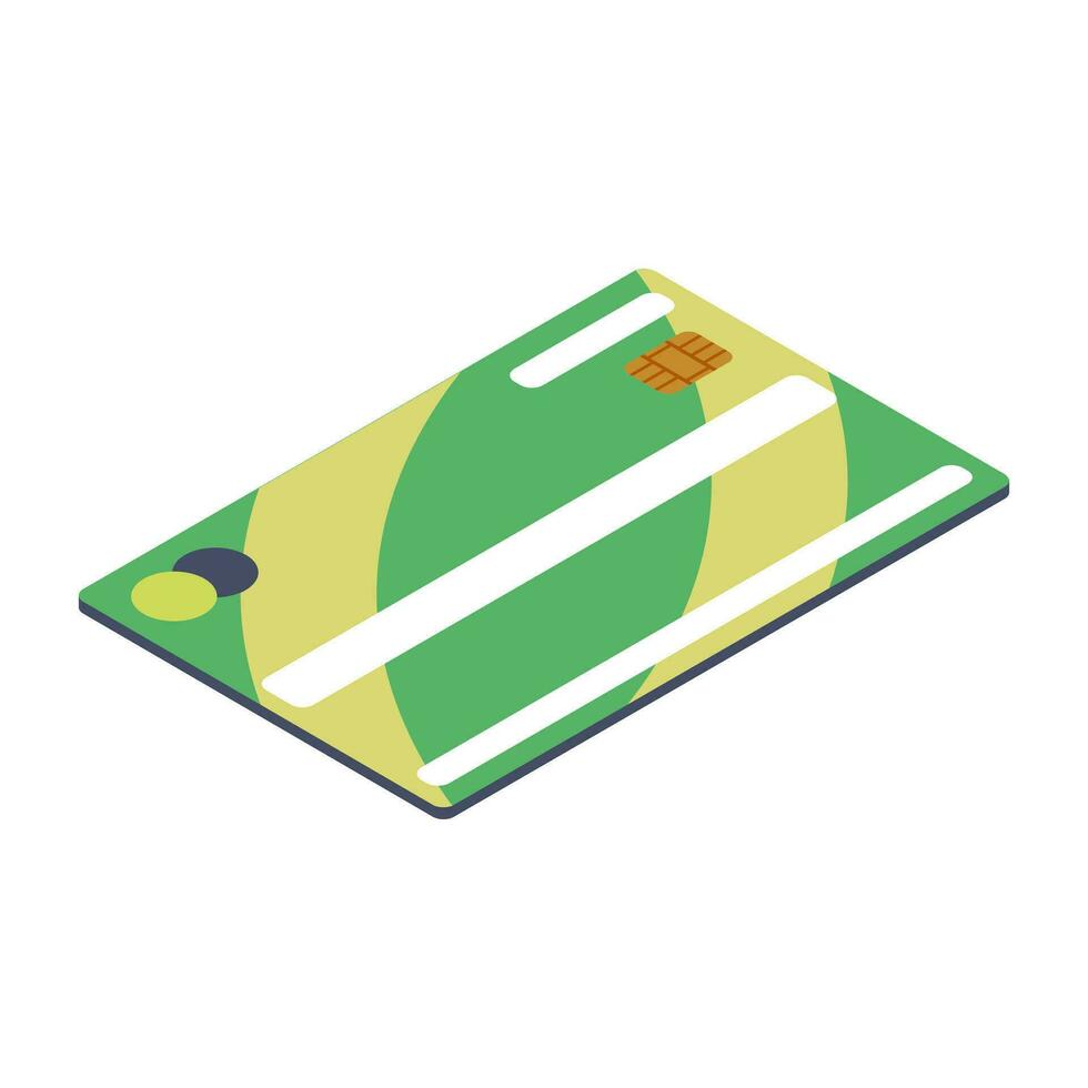 3d ilustración de pago tarjeta. vector