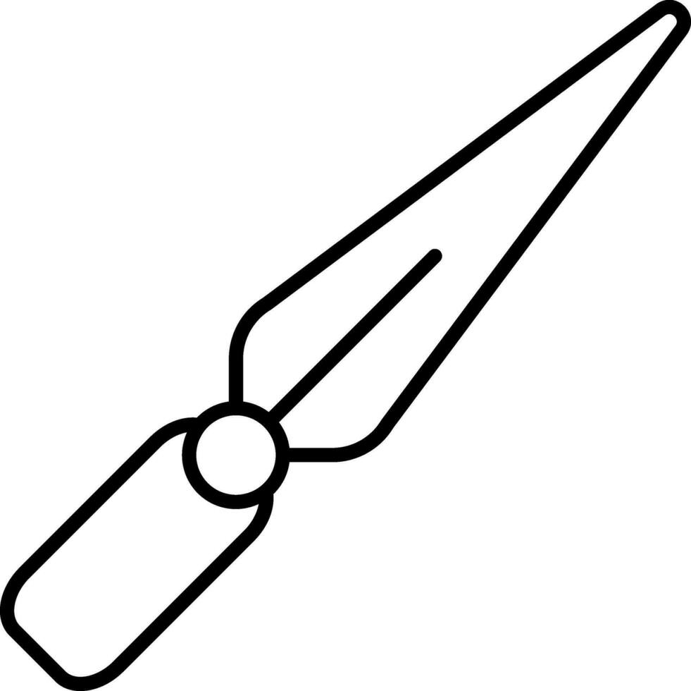 Isolated Dagger Flat Icon In Linear Style. vector