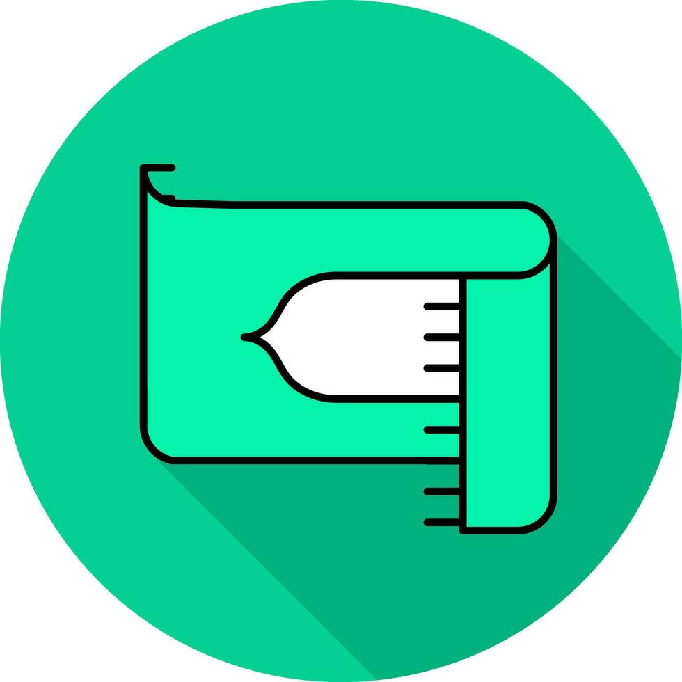 Sajadah Icon On Green Background. vector