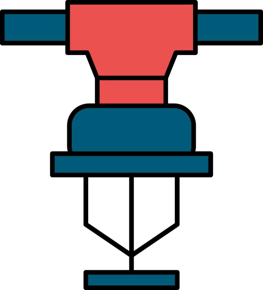 Sprinkler Icon In Red And Blue Color. vector