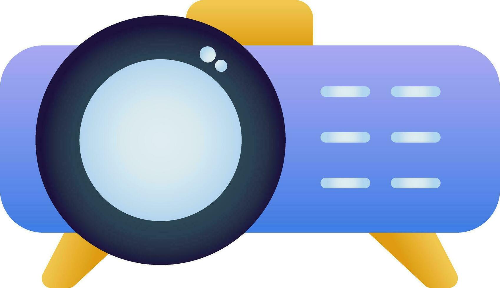 Flat Style Projector Yellow And Blue Icon. vector