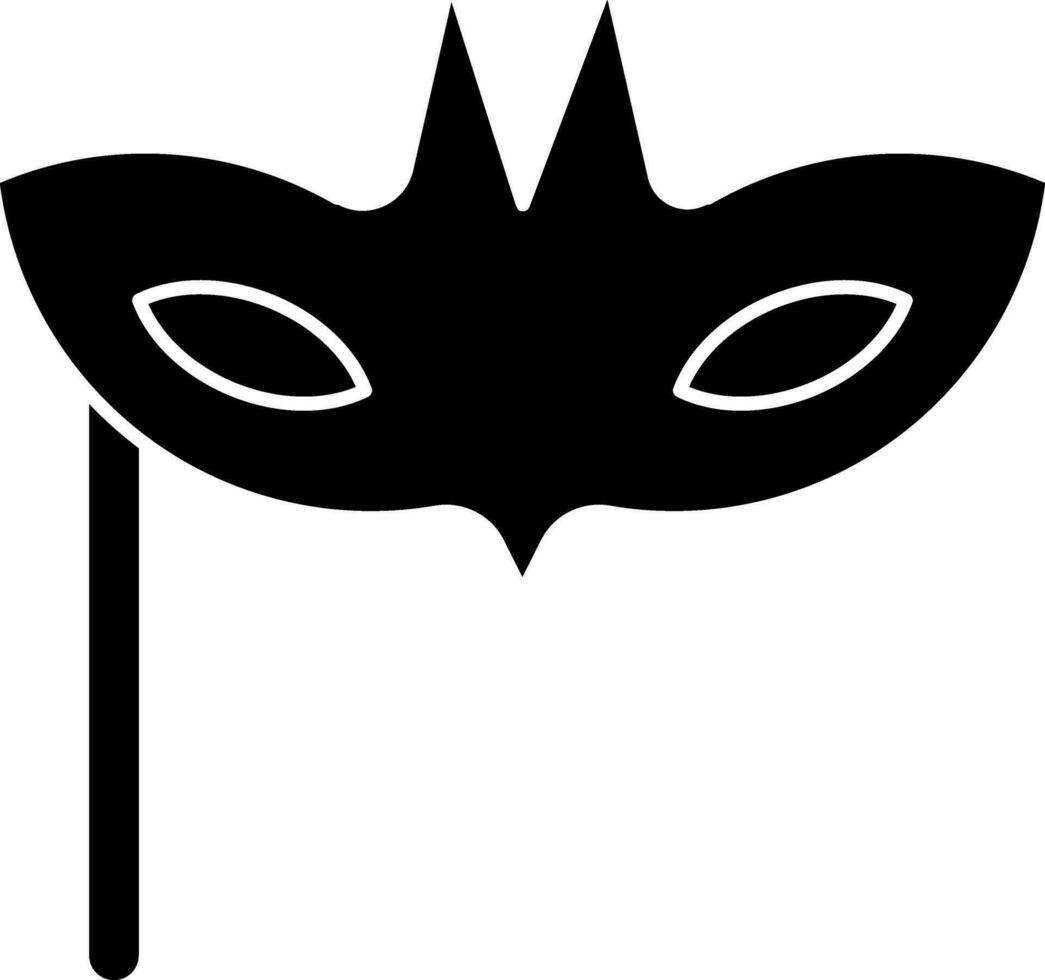 plano estilo mascarada glifo icono. vector