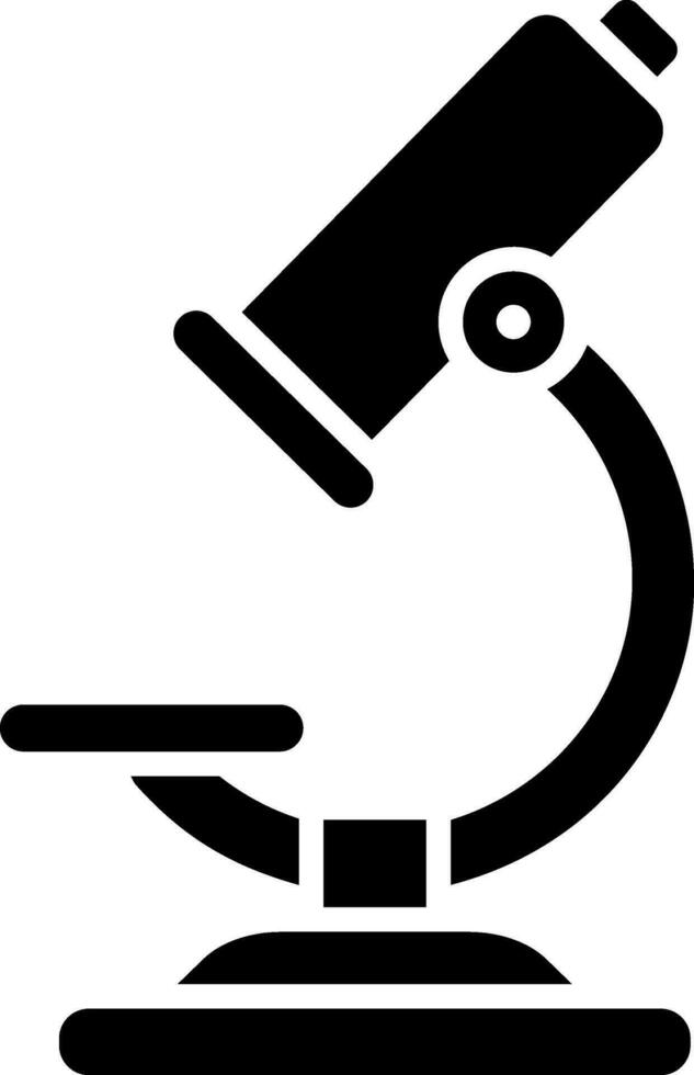 Microscope icon or symbol in black and white color. vector