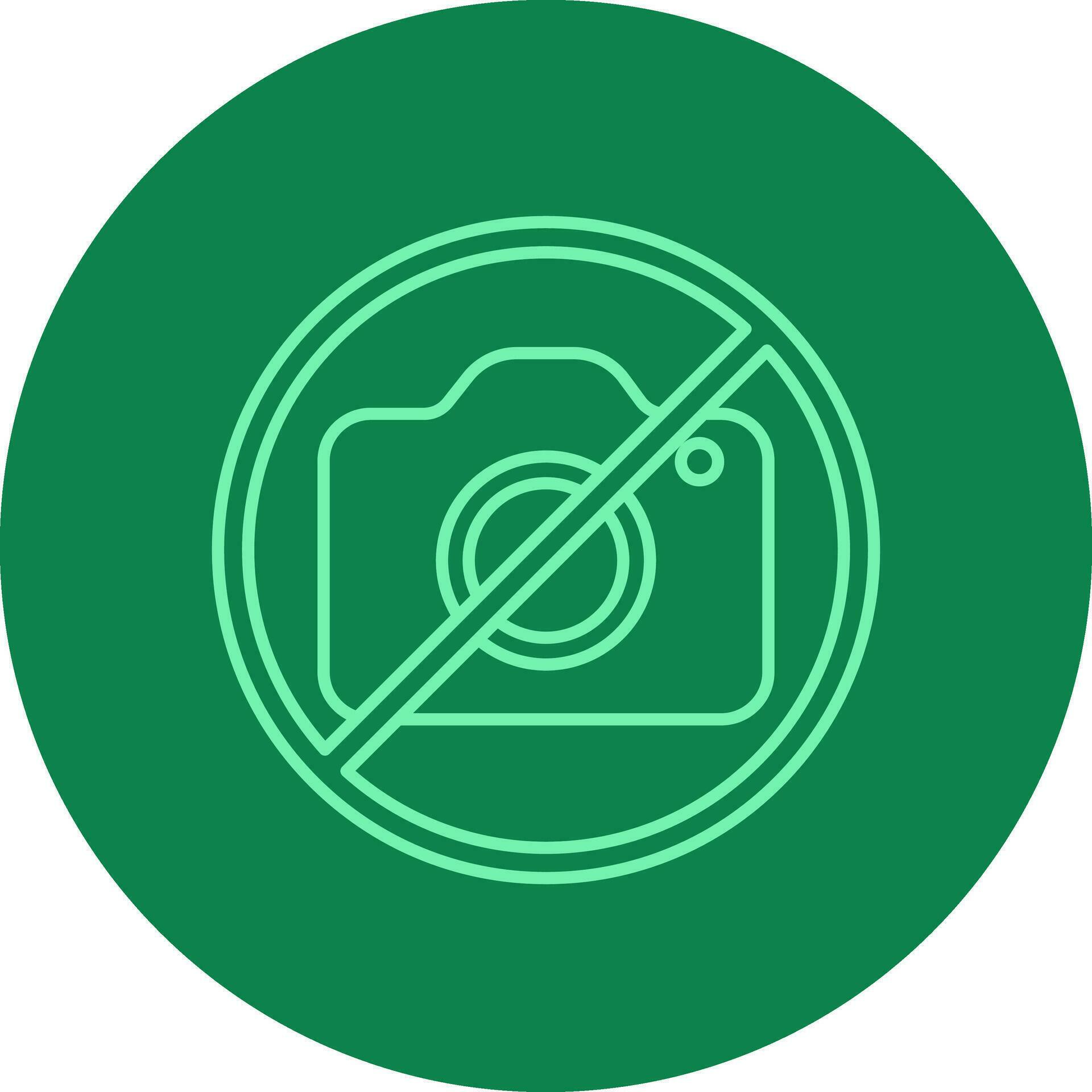 No Camera Icon On Green Background. 25077088 Vector Art at Vecteezy