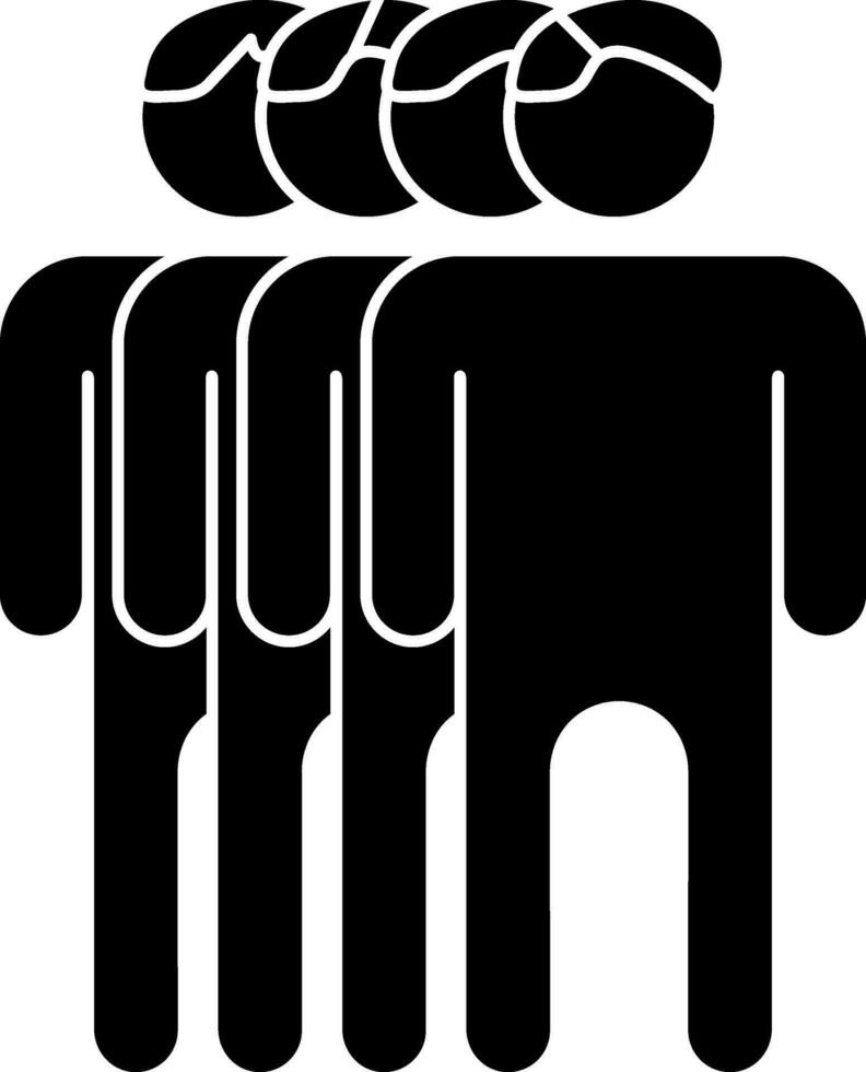 Leadership or supporter icon in flat style. vector