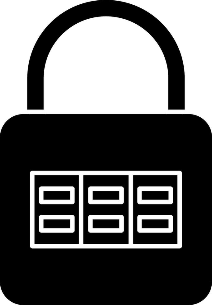 Flat style digital lock icon or symbol. vector