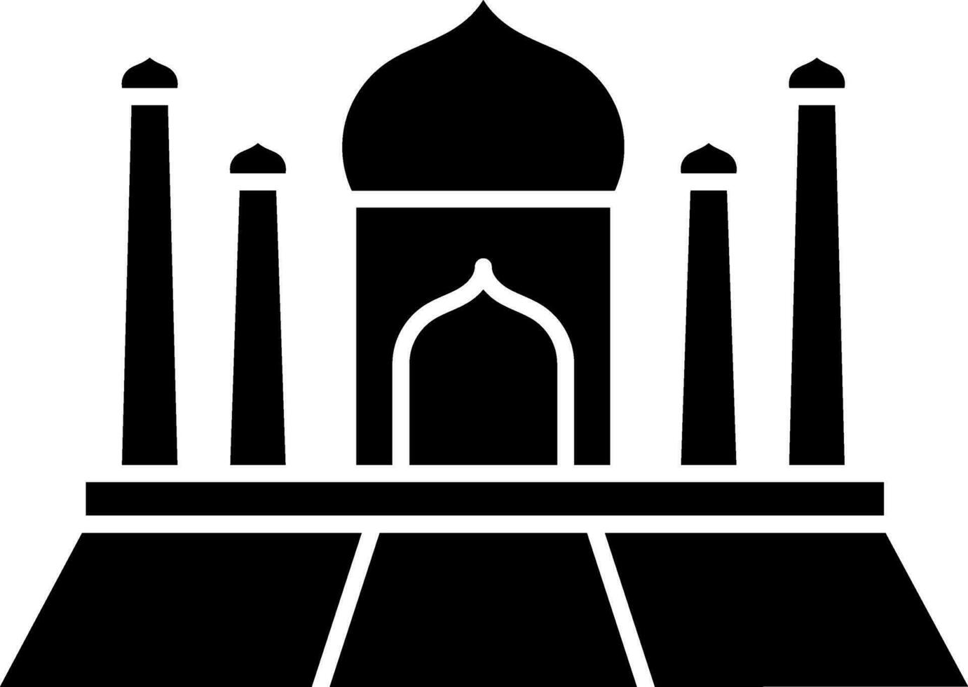 taj mahal icono. vector