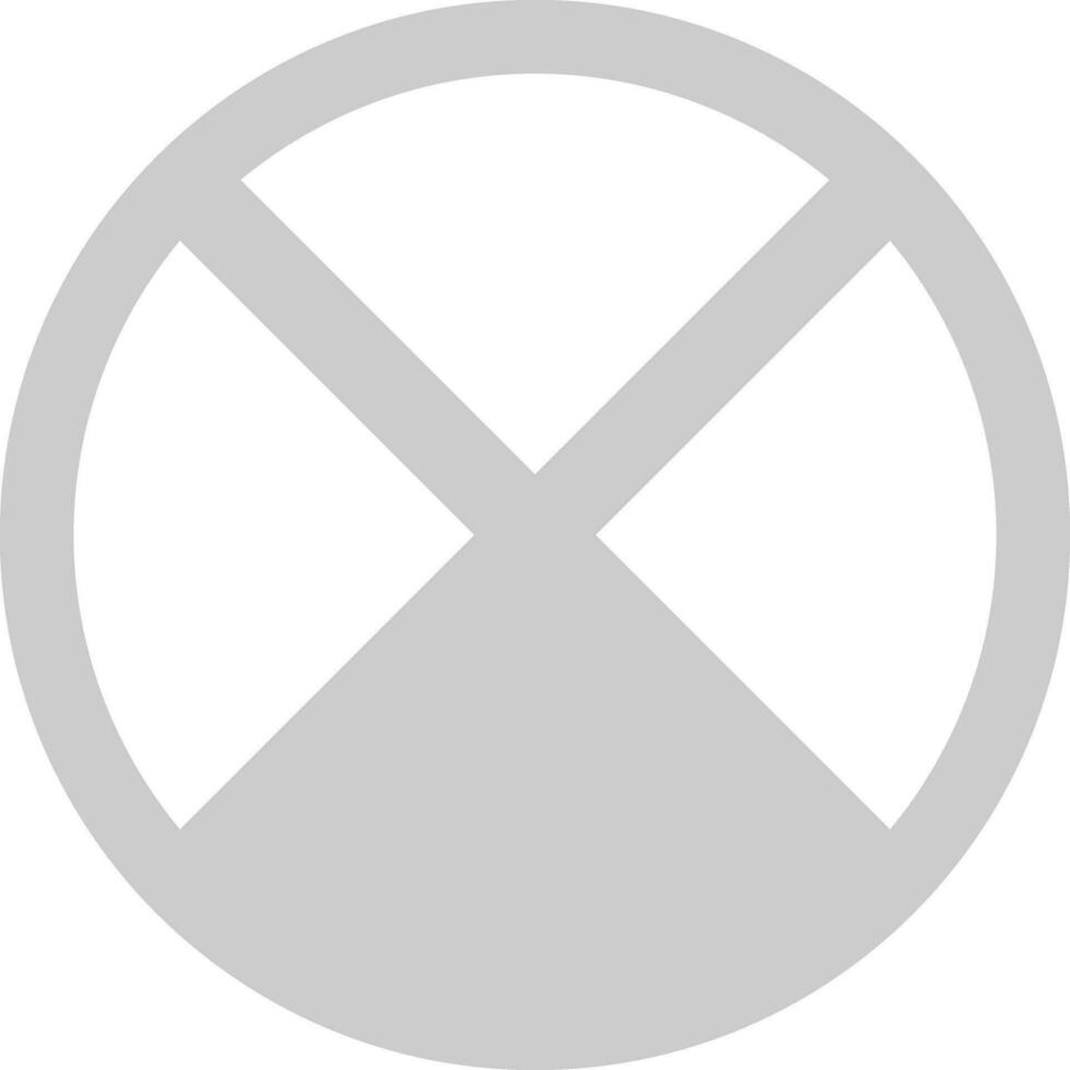 Wrong grey mark on white background. vector