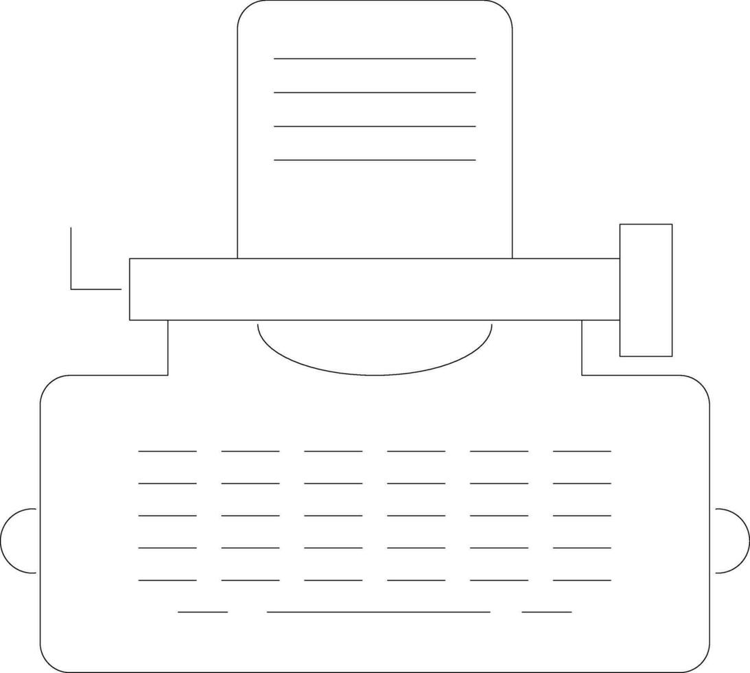 Flat style typewriter. vector