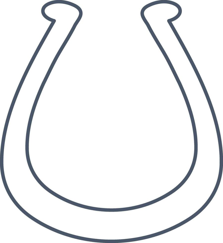 Horseshoe Icon In Gray Outline. vector