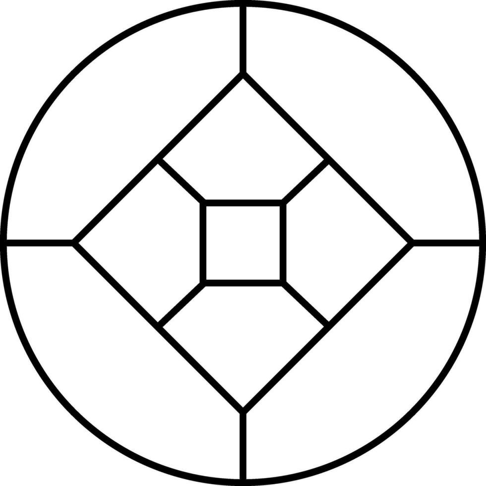 Black Outline Gem Icon. vector