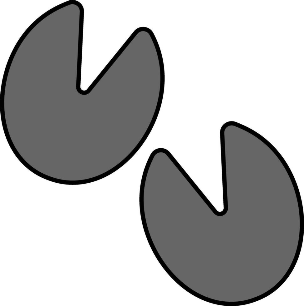 Horse Footprint Icon In Gray Color. vector