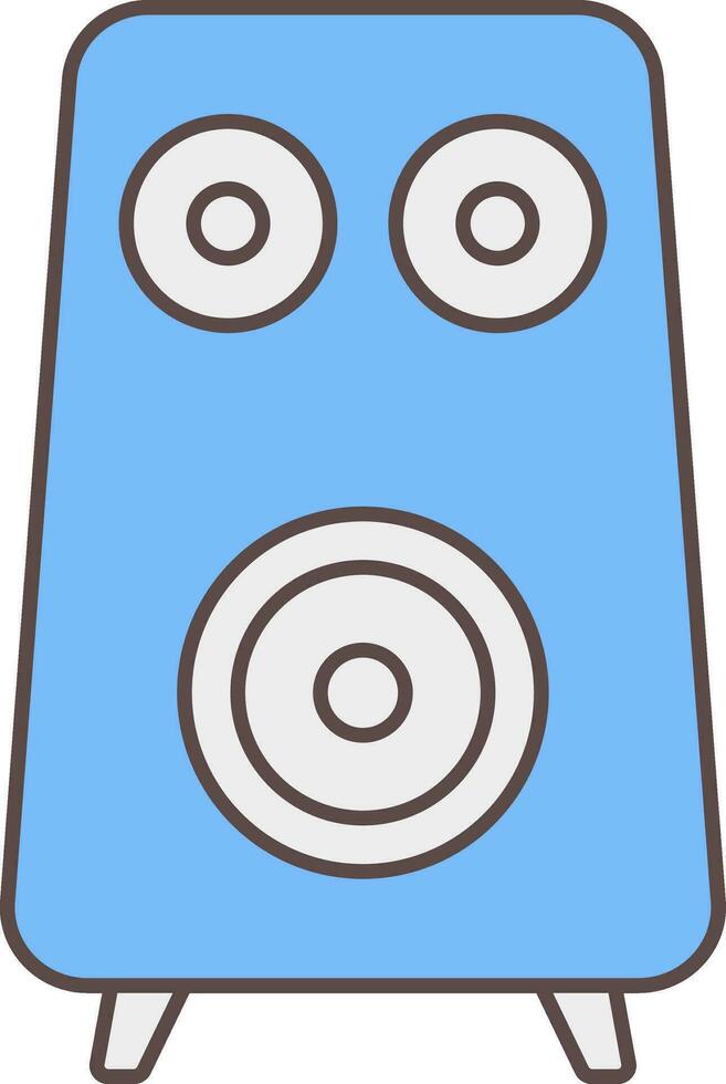 Isolated Speaker Icon In Blue And Gray Color. vector