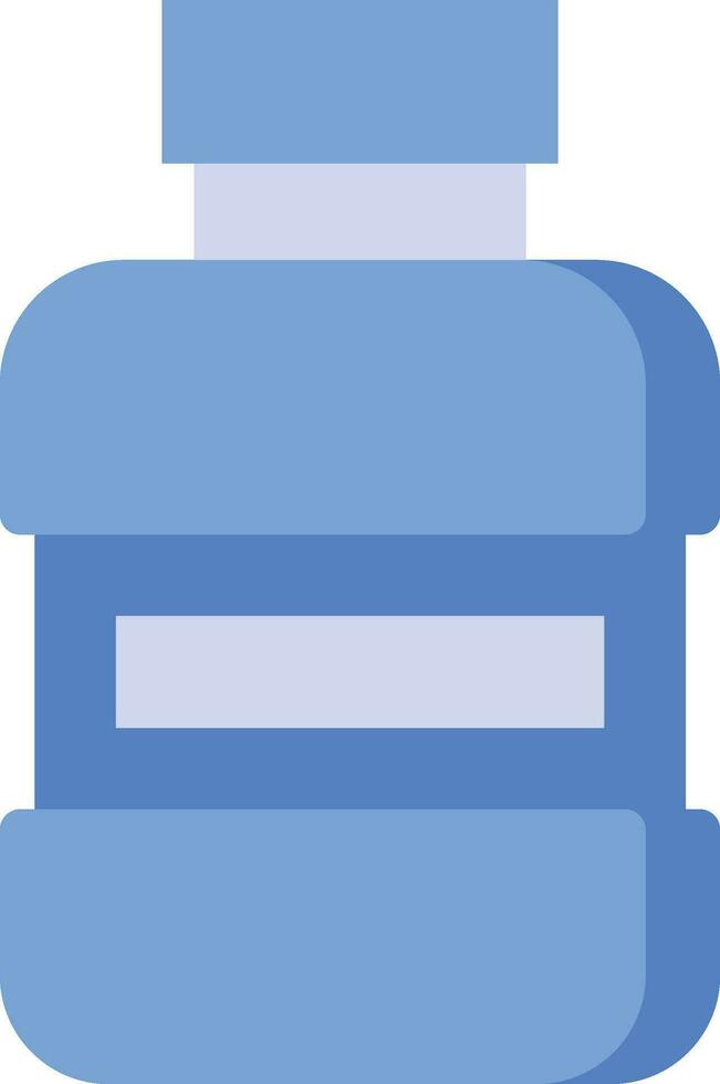 Mouthwash Bottle Icon In Blue Color. vector