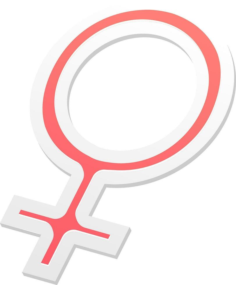 Illustration of female sign or symbol. vector