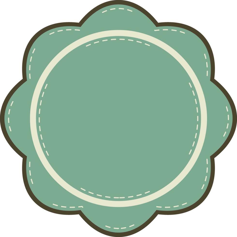 Blank green vintage badge and label. vector