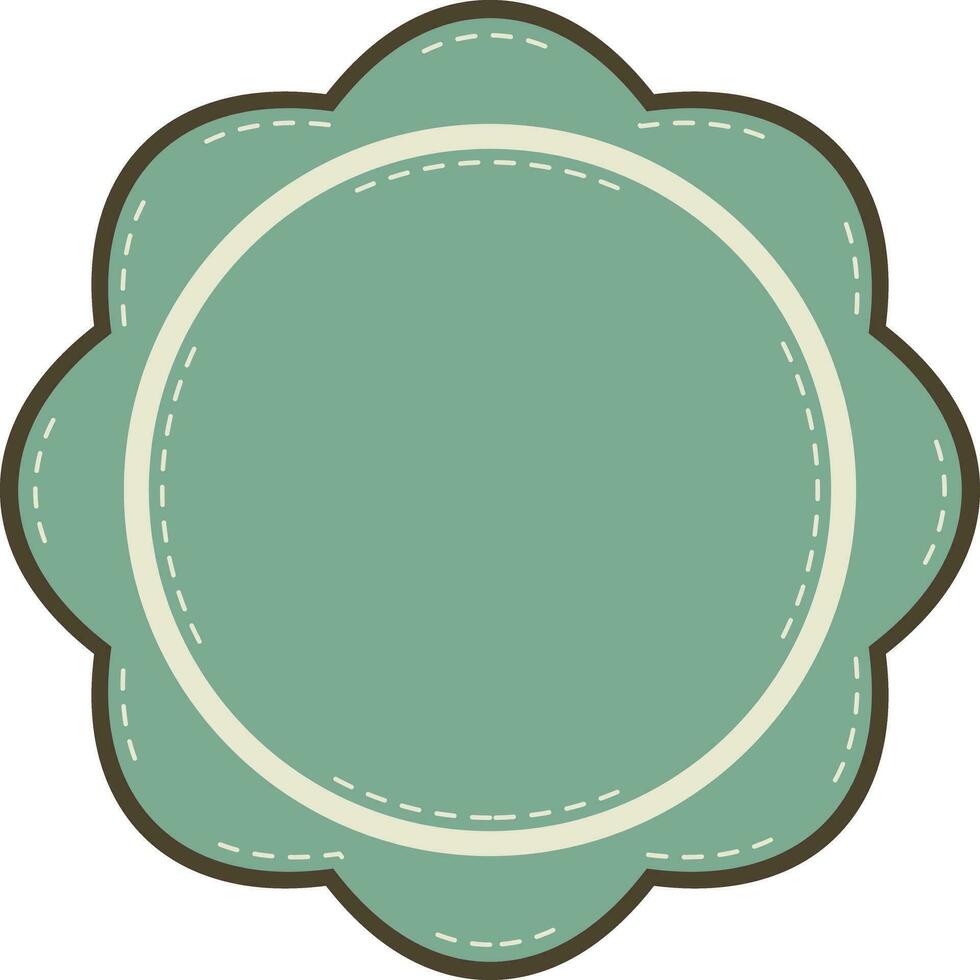 Blank green vintage badge and label. vector