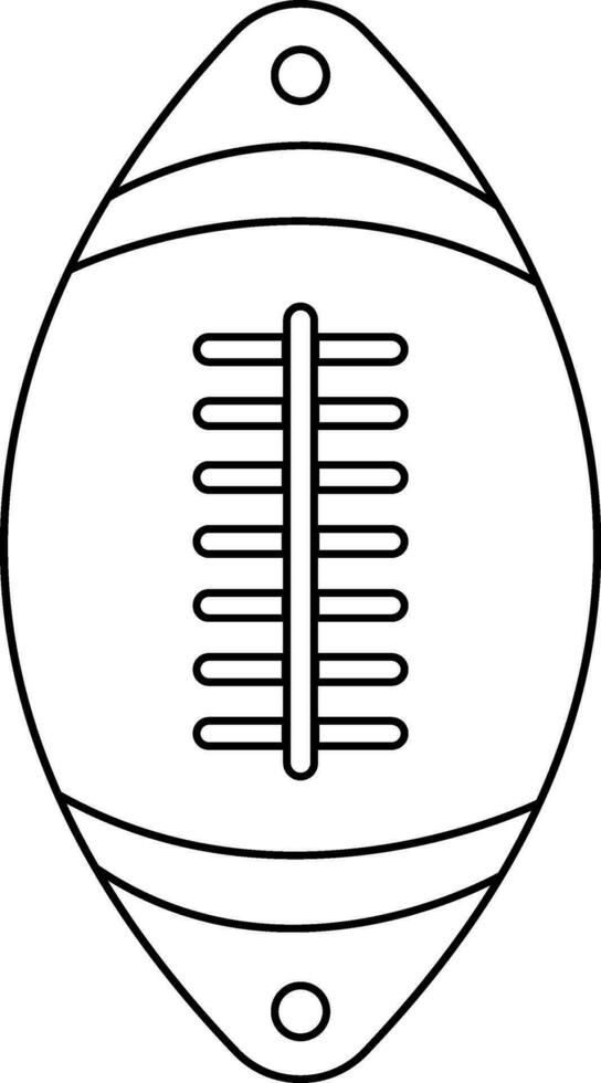 Flat illustration of Rugby Ball. vector
