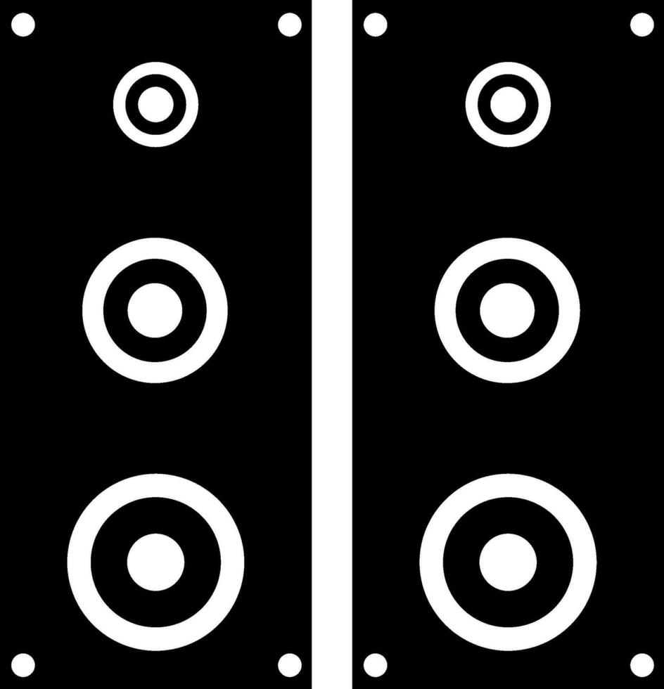 Black and white speaker icon. vector